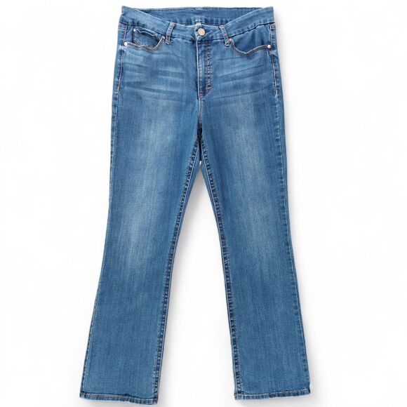 Seven7 Jeans Womens 16 Blue Medium Wash Bootcut Soft Stretch Denim Mid Rise - Picture 1 of 12